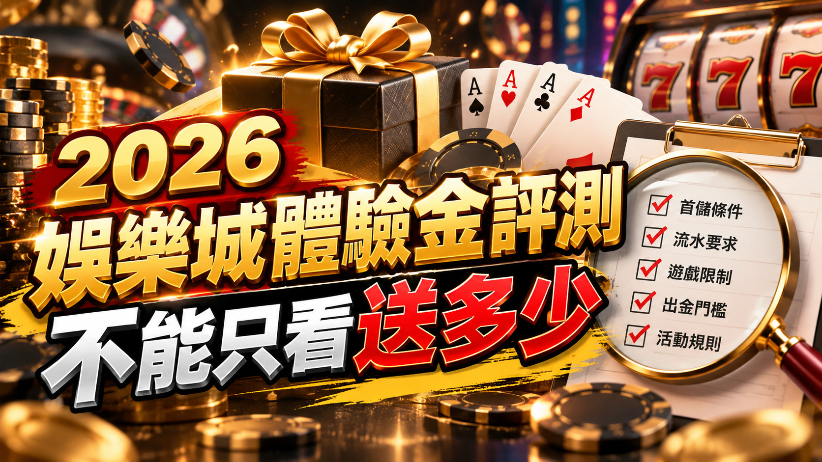 2026娛樂城體驗金評測，不能只看送多少
